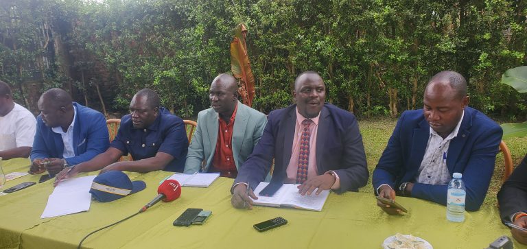Acholi District Leaders addressing press in Gulu city over the food crisis in the subregion
